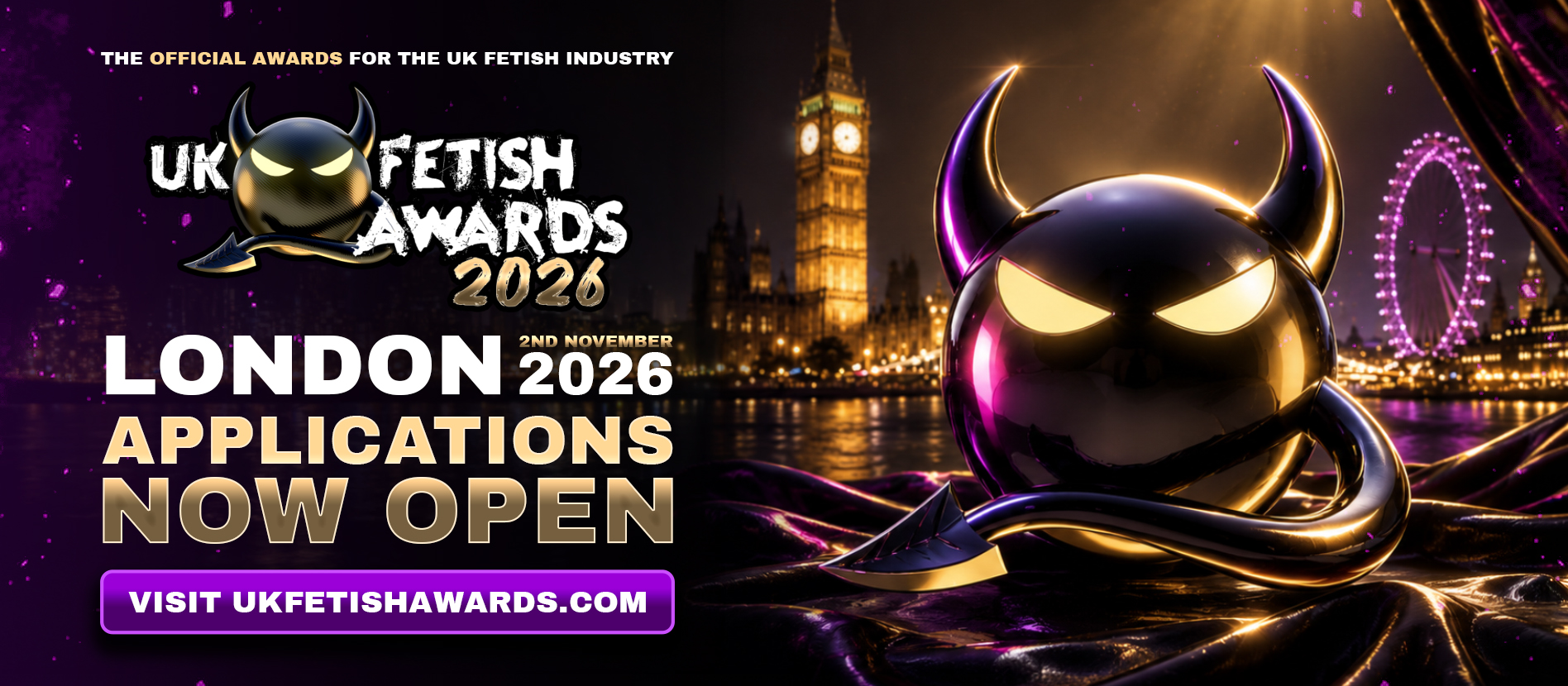 Apply to the UK Fetish Awards in London, November 2026